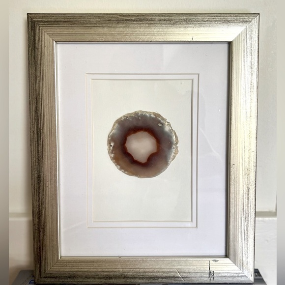 8x10” Silver Framed Geode/Agate Slice​ - Picture 1 of 1